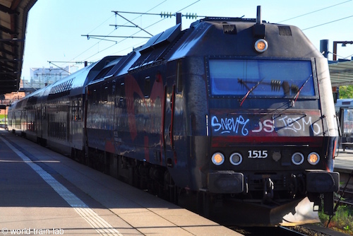 デンマーク市内を走行する Litra ME 型 機関車